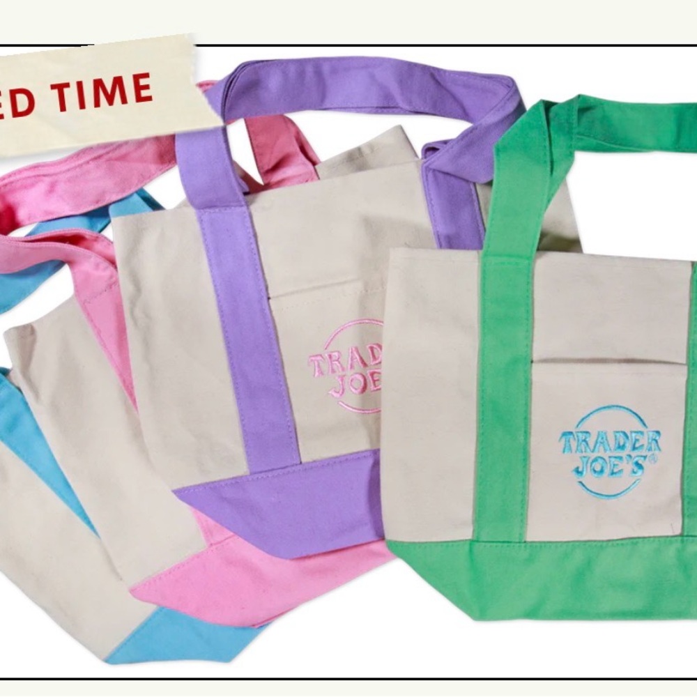 All 4 colors Trader Joe’s viral mini totes all 4 colors!
